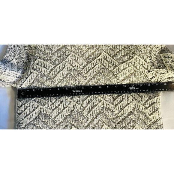 Lucky Brand Women's Metallic Silver Chevron Layered Tunic Sweater Large - Picture 9 of 9